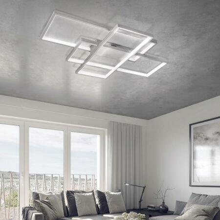 LED lubinis šviestuvas pilkas 80W+ nuotolinio valdymo pultas