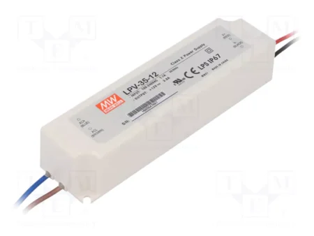 Maitinimo šaltinis LED 12V 35W IP67, MEAN WELL