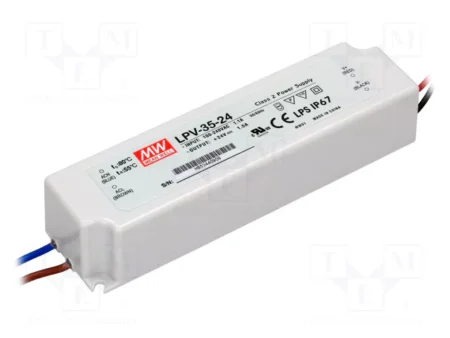 Maitinimo šaltinis LED 24V 35W IP67, MEAN WELL
