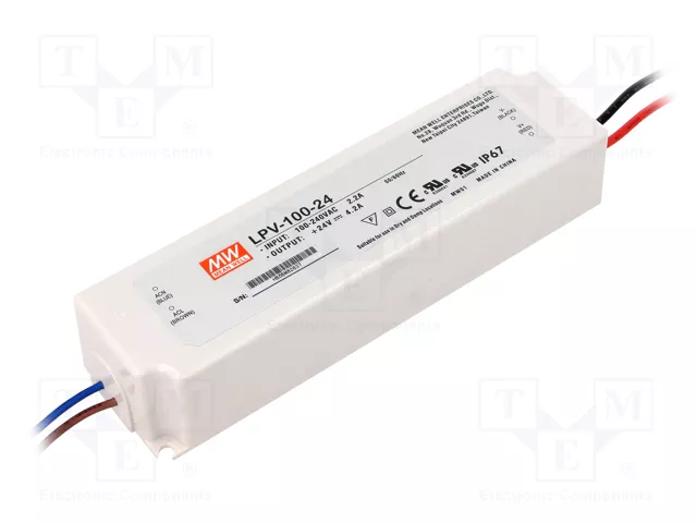 Maitinimo šaltinis LED 24V 100W IP67, MEAN WELL