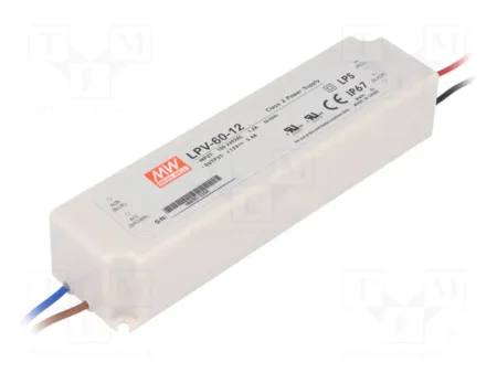 Maitinimo šaltinis LED 24V 60W IP67, MEAN WELL