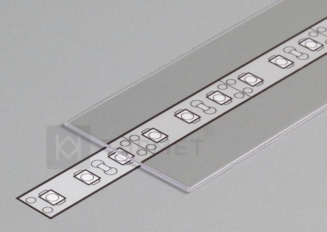 LED juostos profilio dangtelis G, skaidrus, 2m