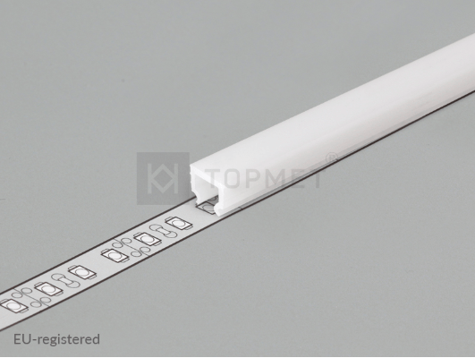 LED juostos profilio dangtelis C1 CLICK, baltas, 2m