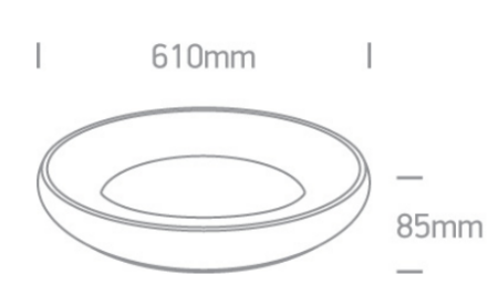 50W LED plafonas, baltas, 2700/3000/4000K, dimeriuojamas, 61cm, 62144N/W/V