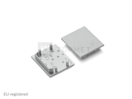 LED juostos profilio VARIO30-02 užbaigimo elementų komplektas, pilkas.