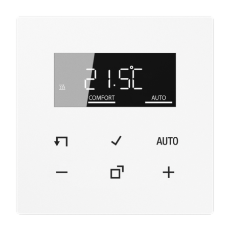 Kambario termostatas su ekranu, programuojamas, baltas