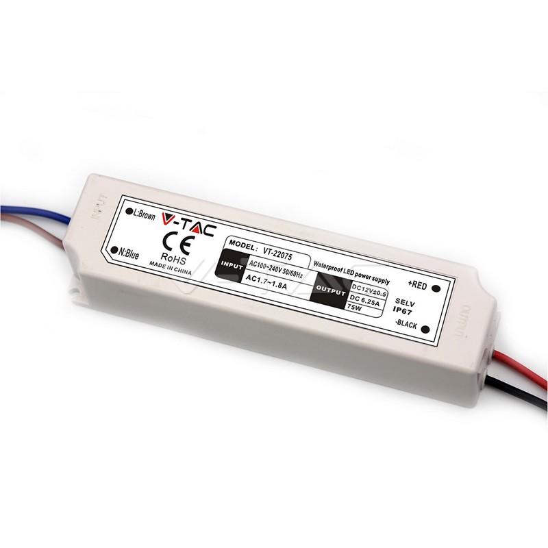 100W Maitinimo šaltinis V-TAC, 12V, 8A, plastikiniu korpusu, IP67