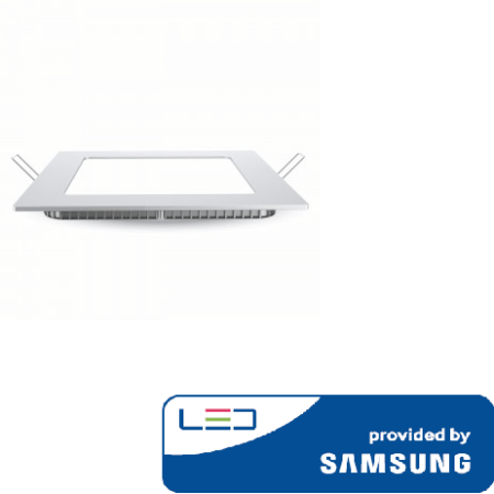 6W LED įmontuojama panelė premium V-TAC, kvadratinė, 4000K, SAMSUNG LED chip