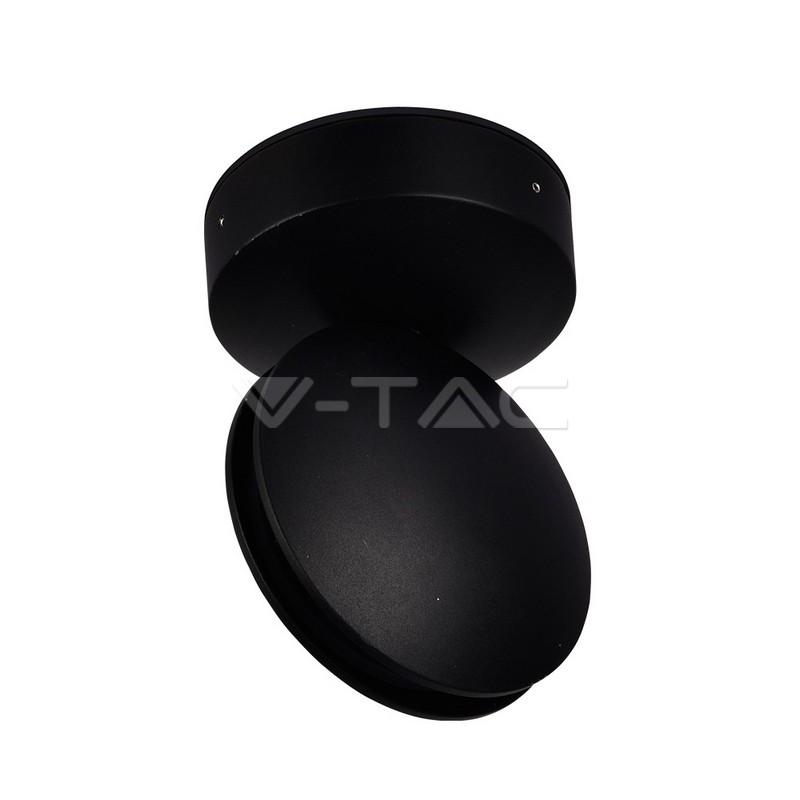 7W LED sieninis šviestuvas, juodas, IP65, 3000K