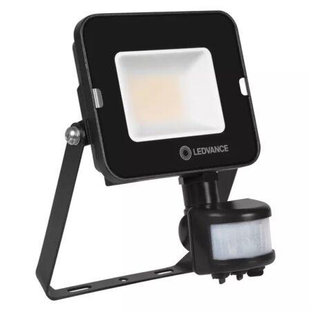20W LED prožektorius su judesio davikliu, 4000K, IP65, juodas