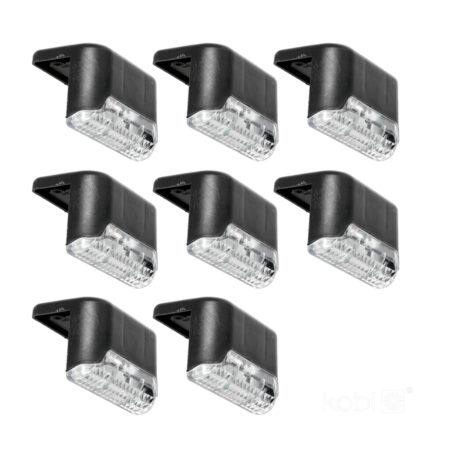 0,06W LED prožektorius su saulės baterija PHOTON, juodas, 3000K, IP44, 8vnt. pakuotė