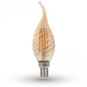 4W LED COG lemputė, E14, gintaro sp., 2200K