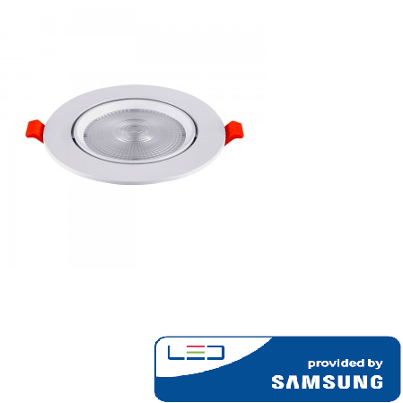 20W LED įleidžiamas šviestuvas V-TAC, 3000K (šiltai balta), SAMSUNG LED chip
