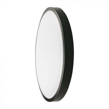 24W LED paviršinis šviestuvas, juodu korpusu, 4000K, IP44, su judesio davikliu