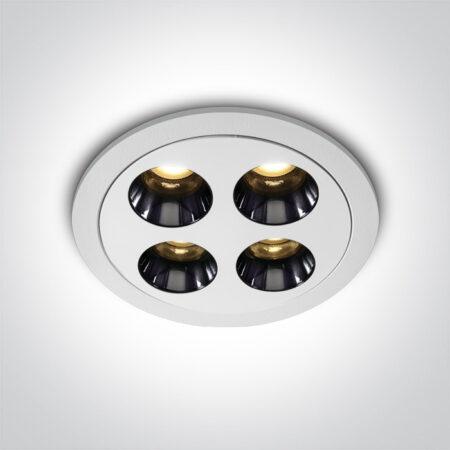 10W LED įleidžiamas šviestuvas, baltas, 3000K, 10110H/W/W