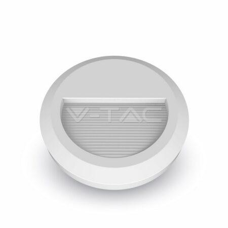 2W apvalus šviestuvas, baltas, IP65, 3000K