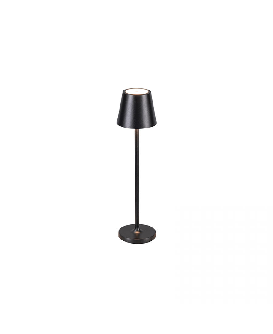 1,5W LED įkraunamas stalo šviestuvas, juodas, 3000K, dimeriuojamas, IP54, E369