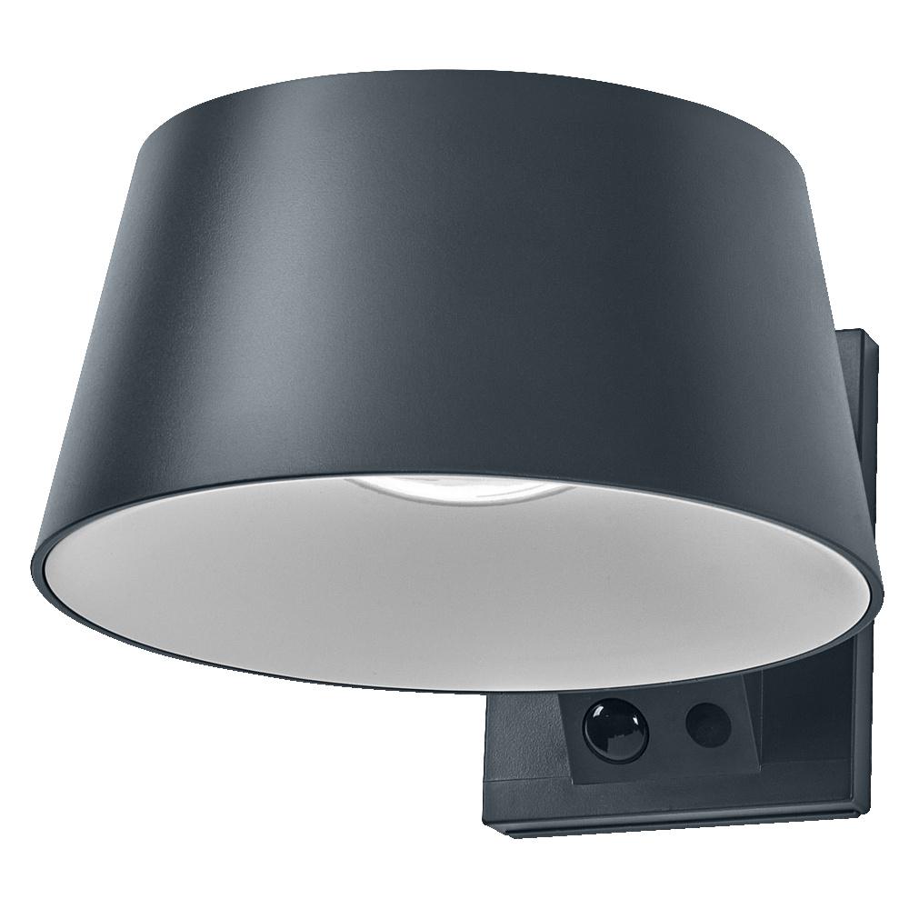 10,1W LED sieninis fasado šviestuvas ENDURA STYLE, tamsiai pilkas, 3000K, dimeriuojamas, su judesio davikliu ir saulės baterija