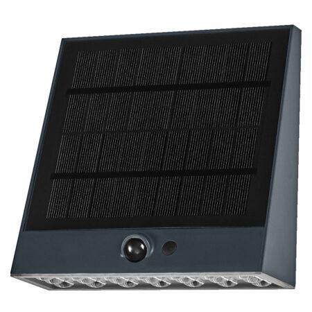 10,2W LED sieninis fasado šviestuvas ENDURA STYLE, tamsiai pilkas, 3000K, dimeriuojamas, su judesio davikliu ir saulės baterija