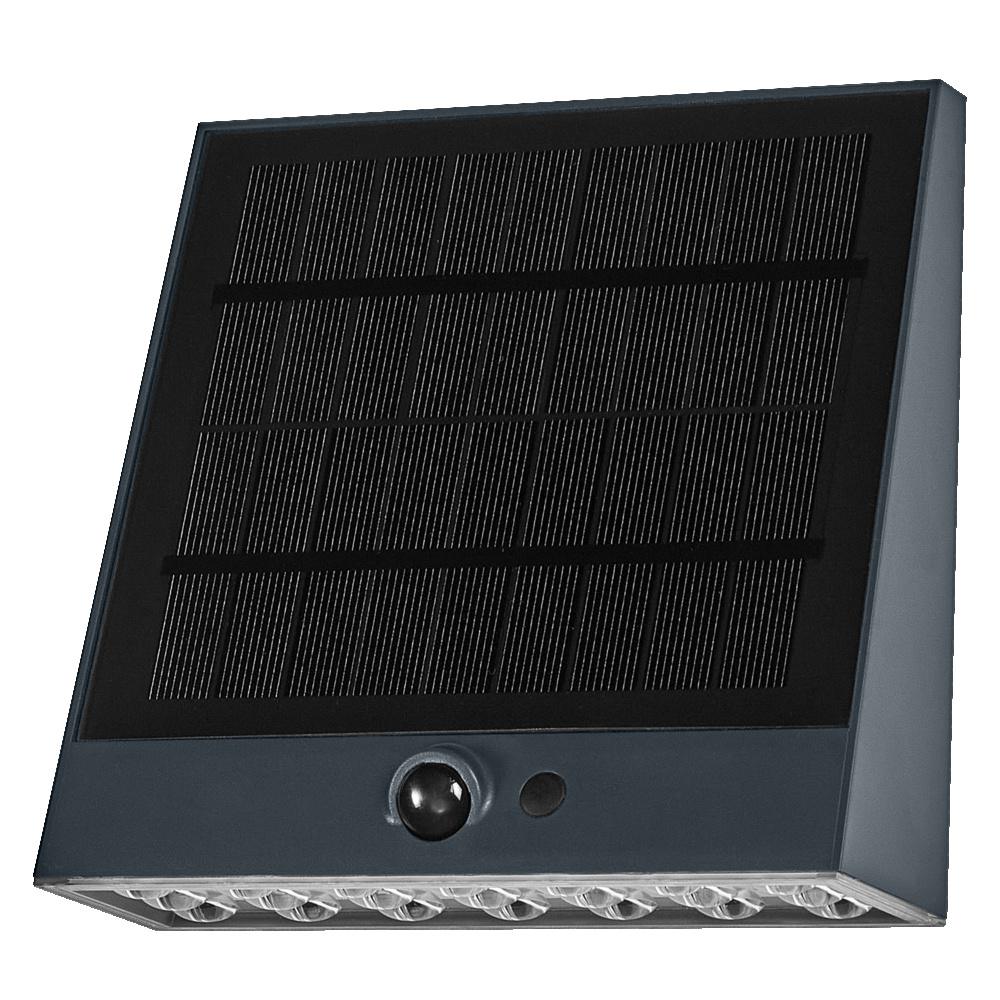 10,2W LED sieninis fasado šviestuvas ENDURA STYLE, tamsiai pilkas, 3000K, dimeriuojamas, su judesio davikliu ir saulės baterija