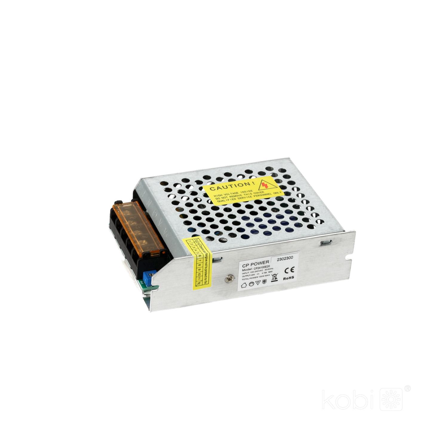 100W LED maitinimo šaltinis, 24V, plieno sp., IP20