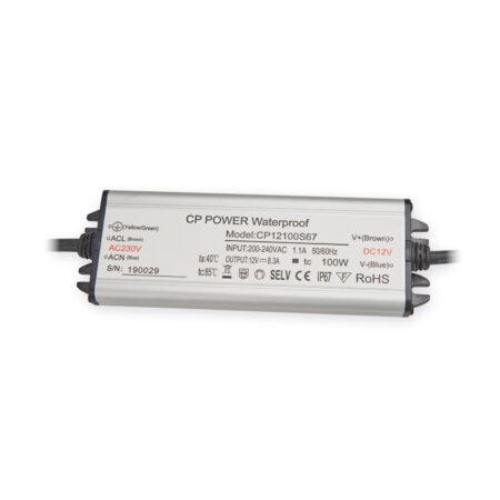 100W LED maitinimo šaltinis, 8,3A 12V IP65