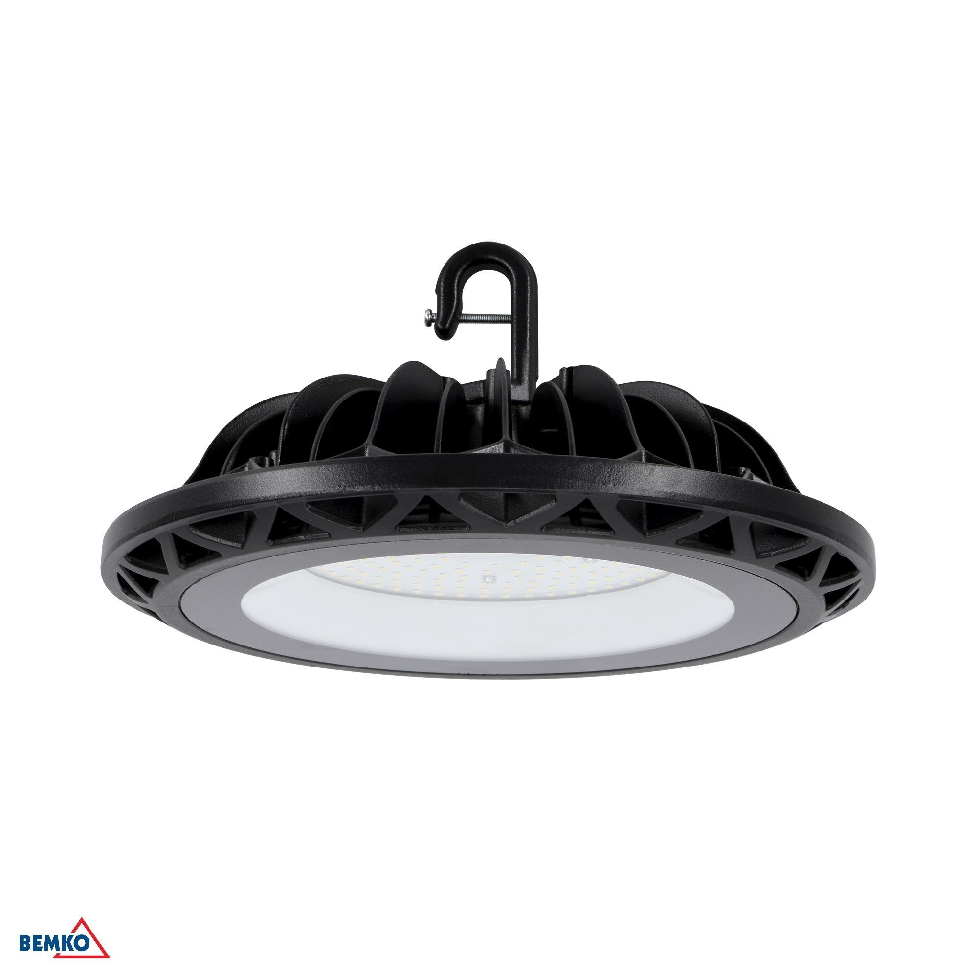100W LED UFO šviestuvas VOYAGER, juodas, 6000K, IP65