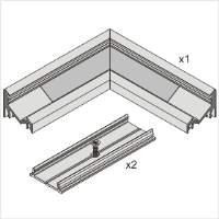 LED profilio juostos CORNER10 kampinis sujungimas L, anoduotas - Image 2