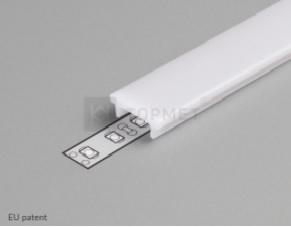 LED juostos profilio dangtelis K CLICK, baltas, 2m - Image 2