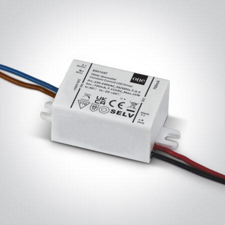 5-10W LED maitinimo šaltinis, 700mA, dimeriuojamas, IP20, 89010AT