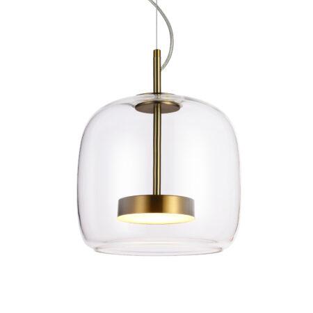 10W LED pakabinamas šviestuvas CASTE, aukso sp./skaidrus, 3000K