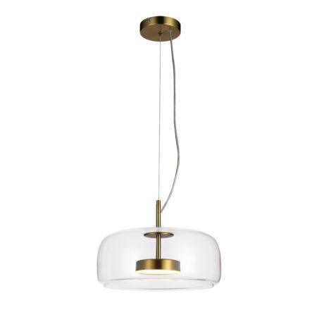 10W LED pakabinamas šviestuvas CASTE, aukso sp./skaidrus, 3000K
