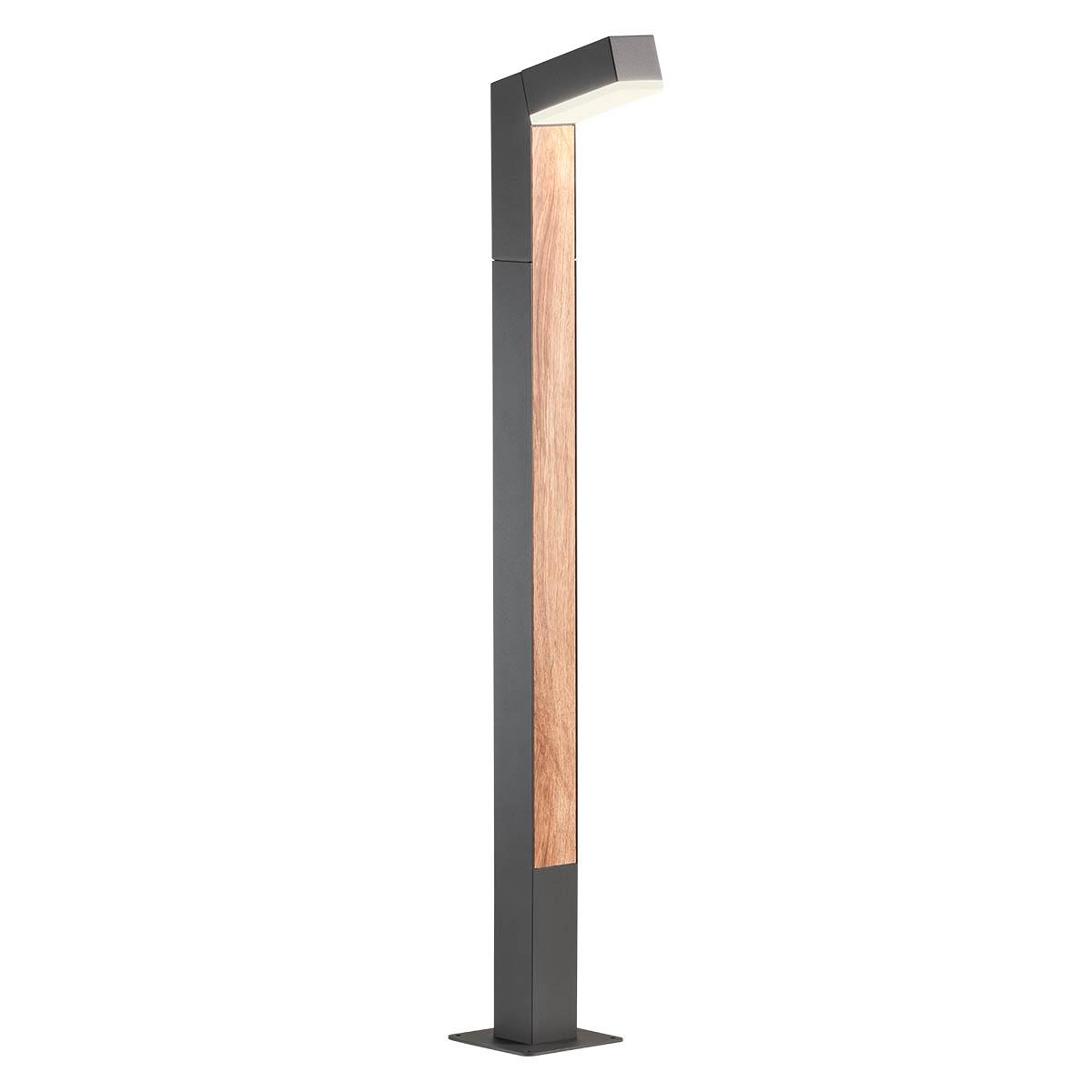 10W LED pastatomas lauko šviestuvas WOODY, tamsiai pilkas, 3000K, IP54, 90511