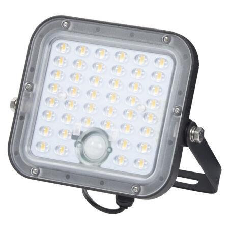 10W LED prožektorius ENDURA, juodas, 4000K, dimeriuojamas, su judesio davikliu ir saulės baterija, IP65