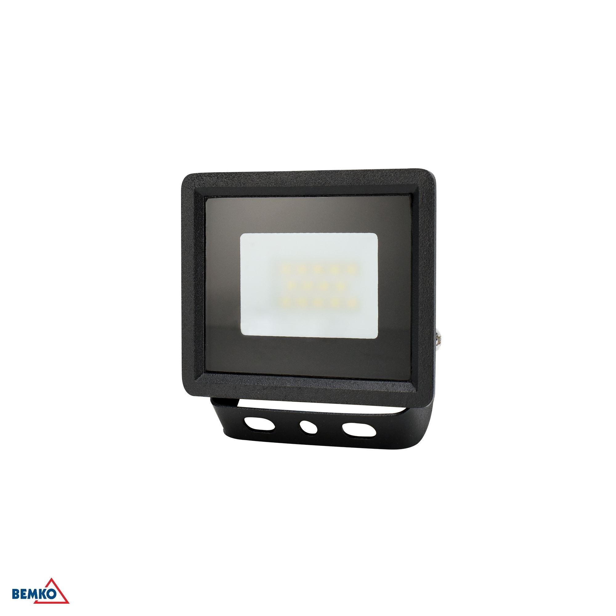 10W LED prožektorius KASTEL, juodas, 6500K, IP65