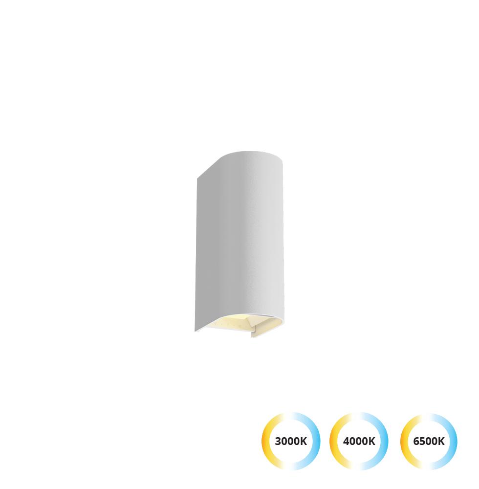 10W LED sieninis fasado šviestuvas AZORES, baltas, 3000/4000/6500K, IP65, 4343000