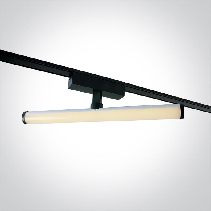 10W LED šviestuvas į magnetines sistemas FLAT, juodas, 3000/4000/5000K, 48V, 43126FA/B/V