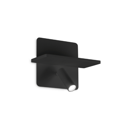 10W LED sieninis šviestuvas PIANO, juodas, 3000K, 287300