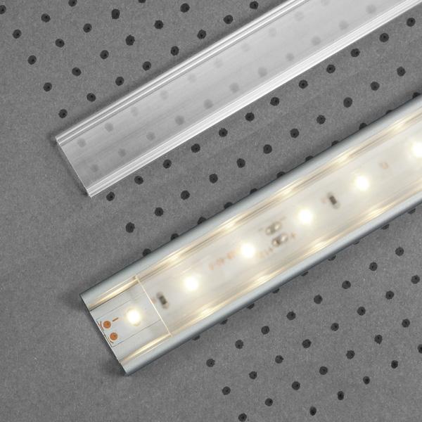 LED juostos profilio dangtelis F CLICK, skaidrus, 2m - Image 3