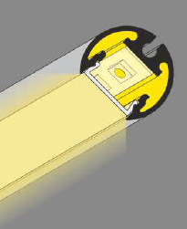 LED juostos profilis PEN12 CJ, juodas, 2m - Image 3