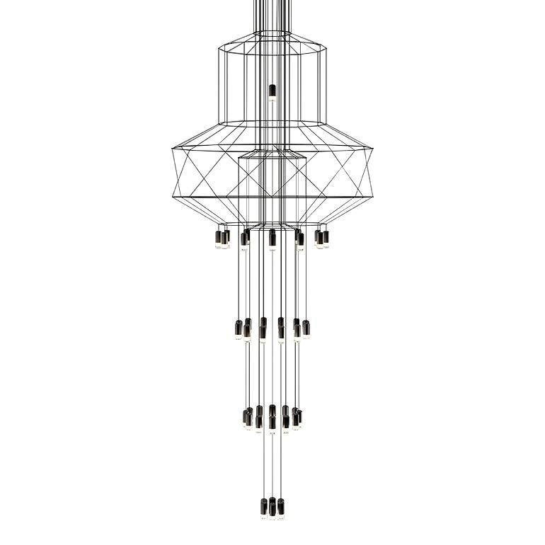 116W LED pakabinamas šviestuvas FLUSSO 43, juodas, 3000K