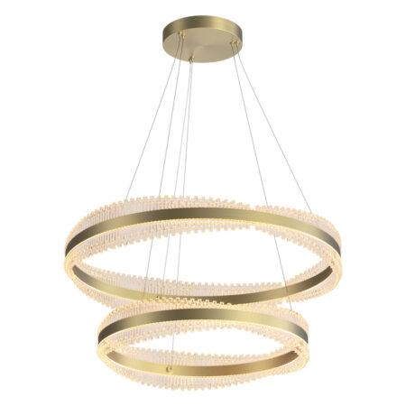 118W LED pakabinamas šviestuvas, šlifuotos aukso sp., 3000K, dimeriuojamas, 25413
