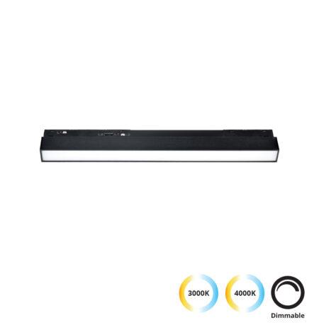 11W LED linijinis šviestuvas į magnetinę sistemą VIOKEF MAGNETIC, juodas, 3000/4000K, dimeriuojamas, 4244300-N