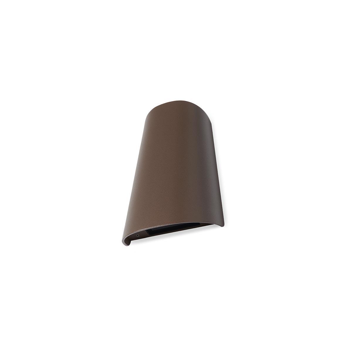 11W LED sieninis lauko šviestuvas TWILL, tamsiai rudas, 4000K, IP65, šviesos kampas - 30° į viršų / 110° į apačią, 9542