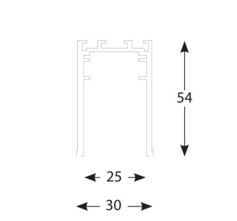1m paviršinis magnetinės sistemos bėgelis SPECTRA LIGHTING INSIGHT, juodas - Image 2