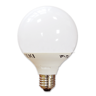 10W LED lemputė, E27, G95, termoplastinė, balta, 6000K