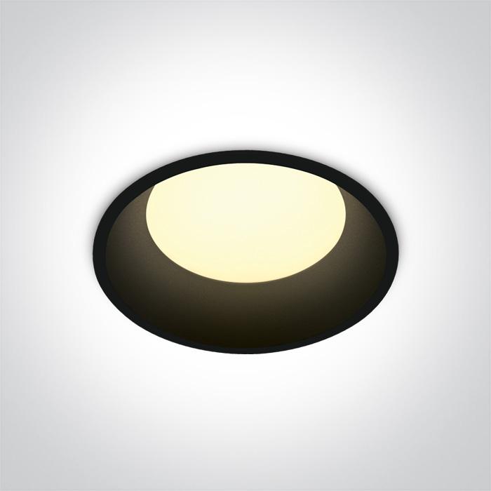 12W LED įleidžiamas šviestuvas, juodas, 3000/4000/5000K, 10109D/B/V