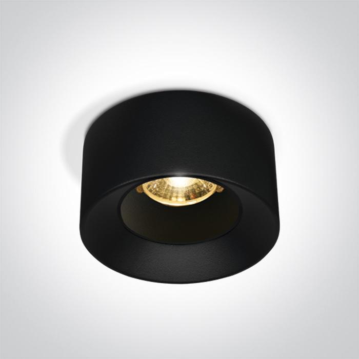 12W LED įleidžiamo montavimo šviestuvas, juodas, 3000K, 10112A/B/W