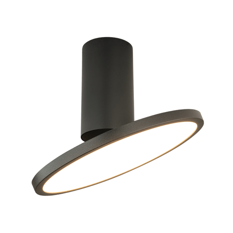 12W LED lubinis šviestuvas, juodas, 3000K, 25304
