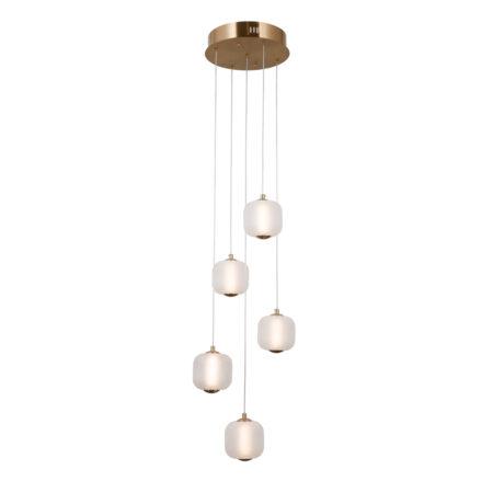 12W LED pakabinamas šviestuvas GANTI, aukso/baltos sp., 3000K